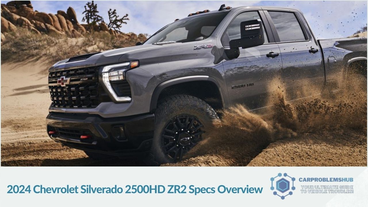Summary of the specifications and technical details of the Silverado 2500HD ZR2.