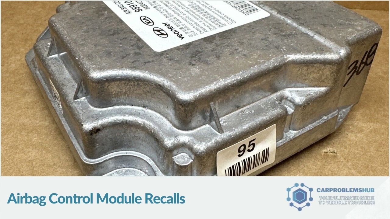 Information on recalls related to the airbag control module in the 2019 Hyundai Tucson.