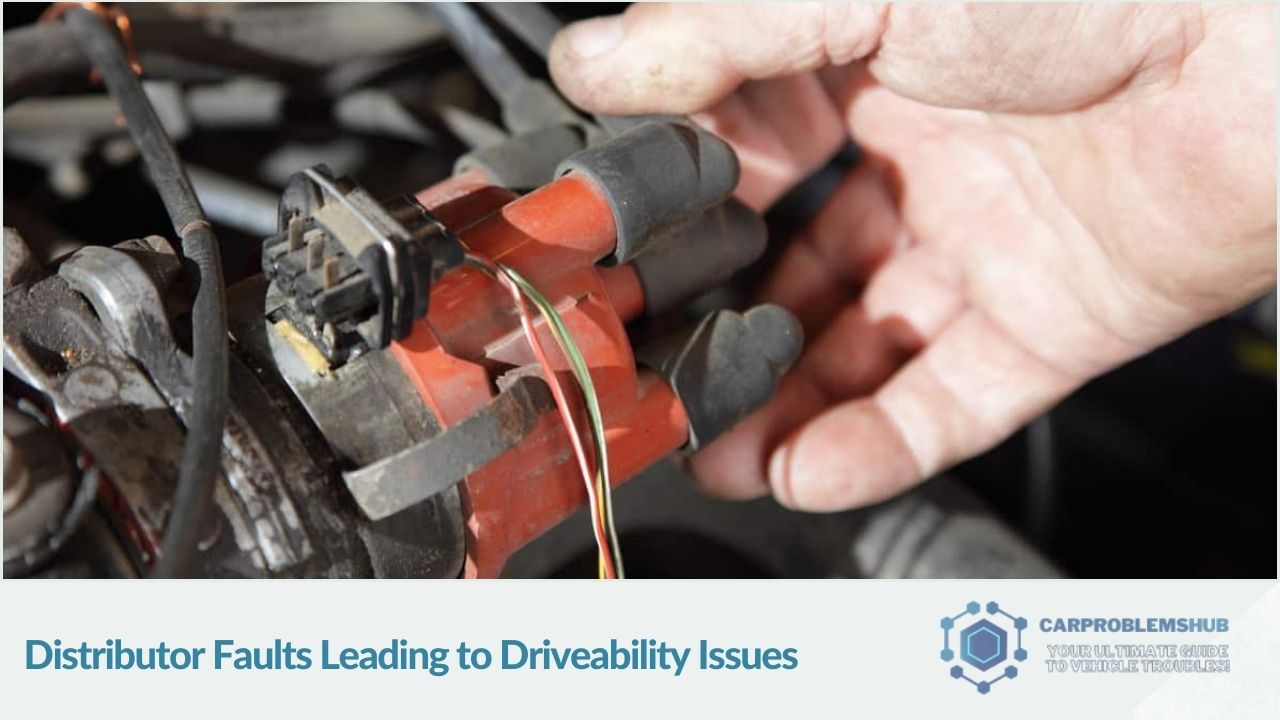 Driveability issues stemming from distributor faults.
