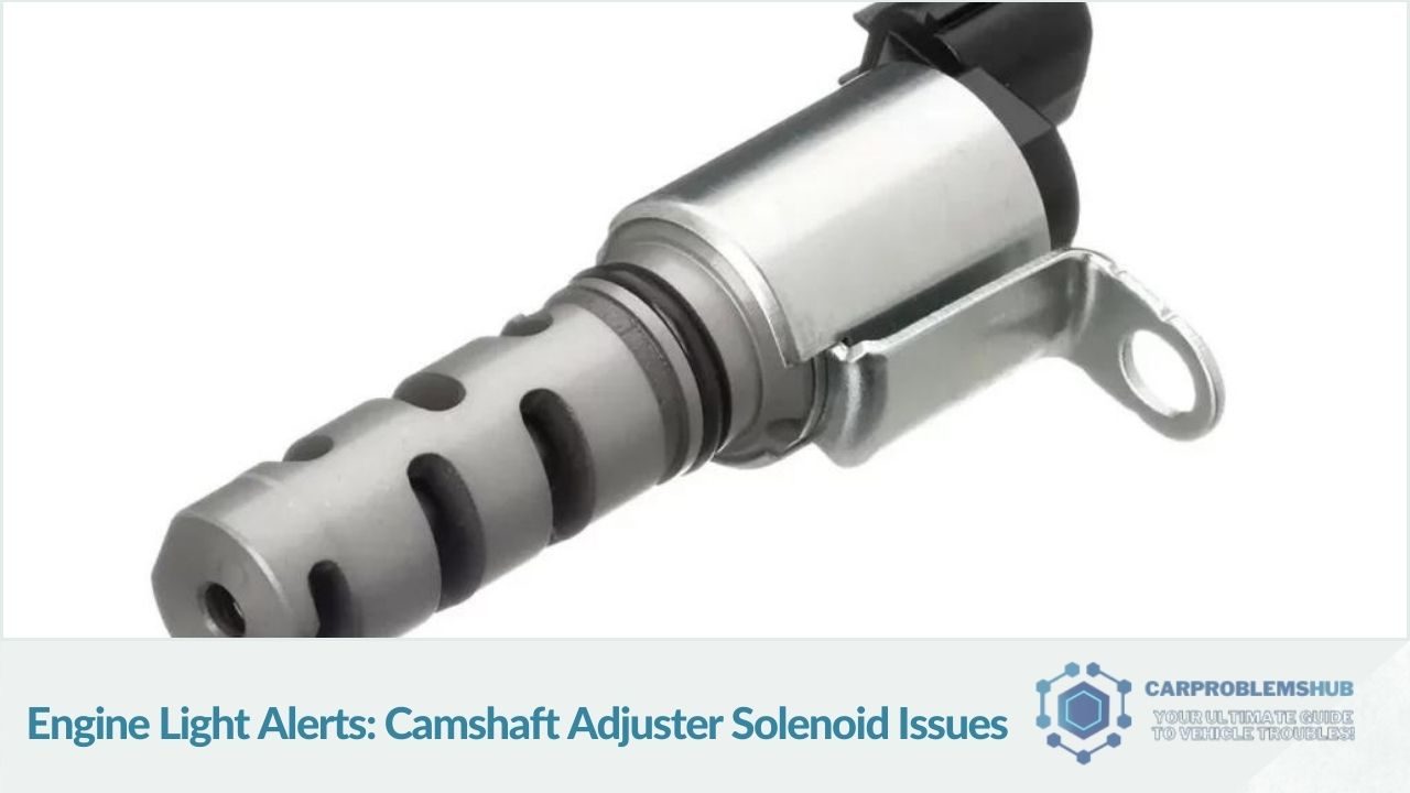 Problems related to the camshaft adjuster solenoid triggering engine light alerts.