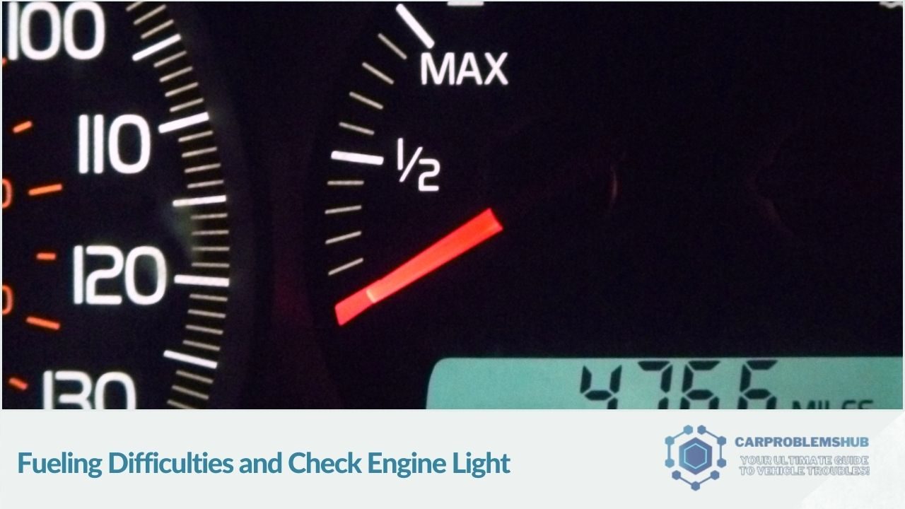 Challenges encountered during fueling and related check engine light issues.