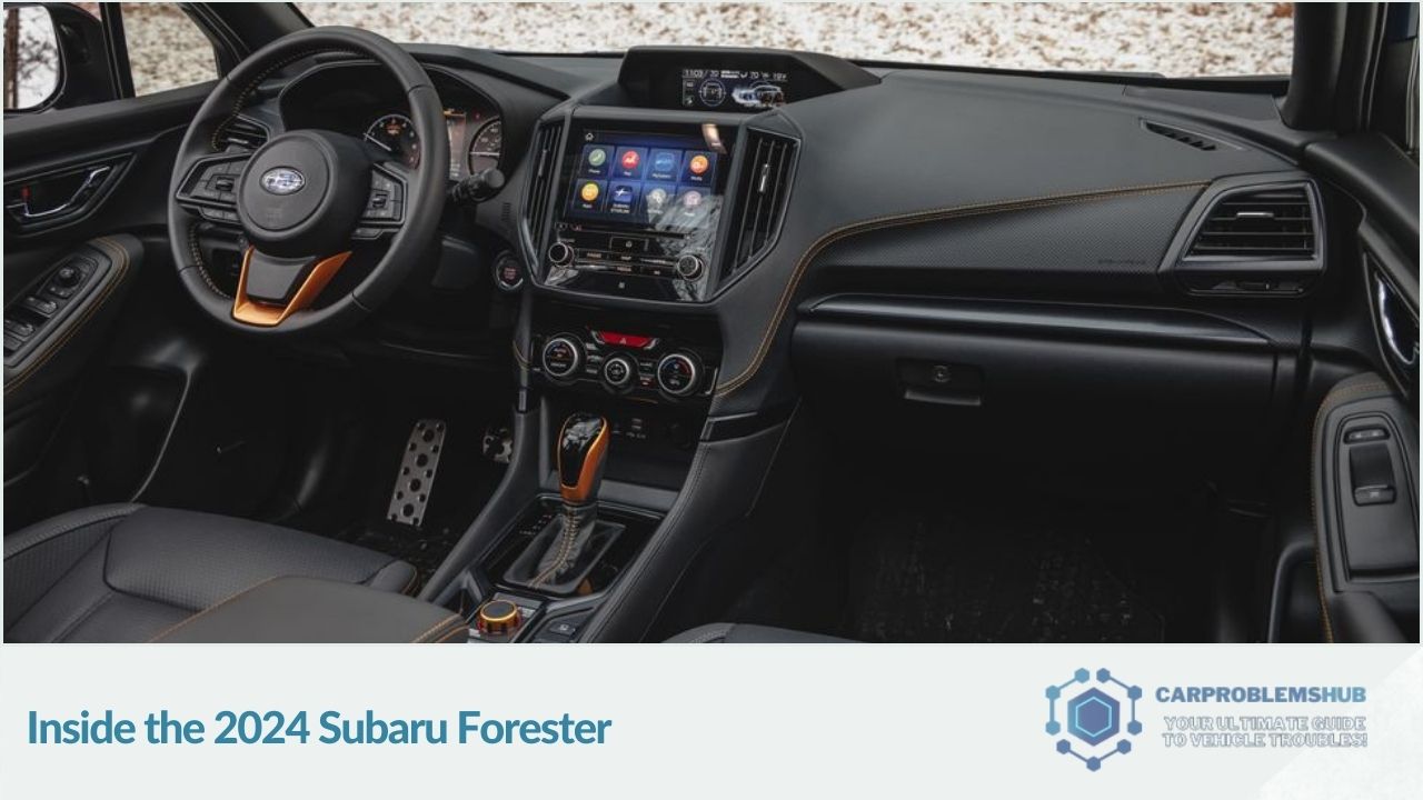 Insights into the interior features and design of the 2024 Forester.