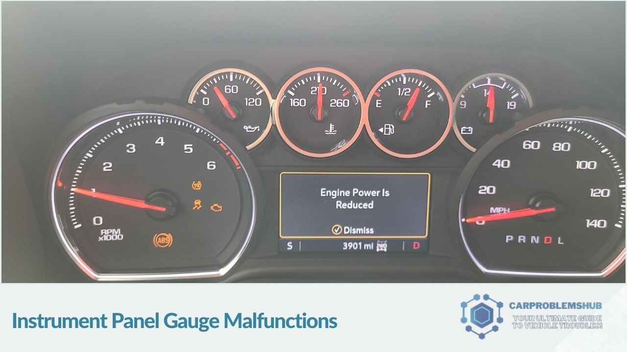 Common malfunctions of the instrument panel gauges.