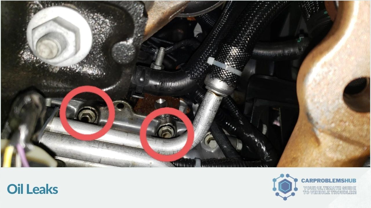 Description of oil leak problems in GMC 3.0 diesel engines.