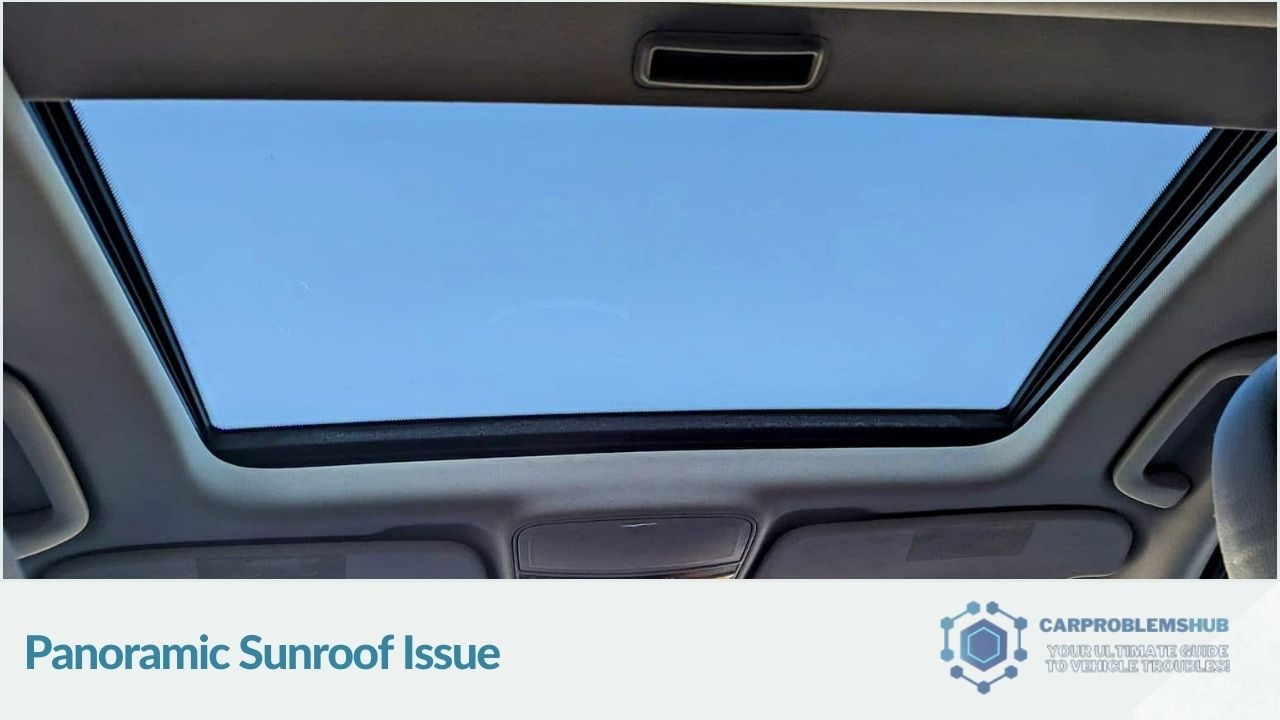 Issues and malfunctions related to the panoramic sunroof.