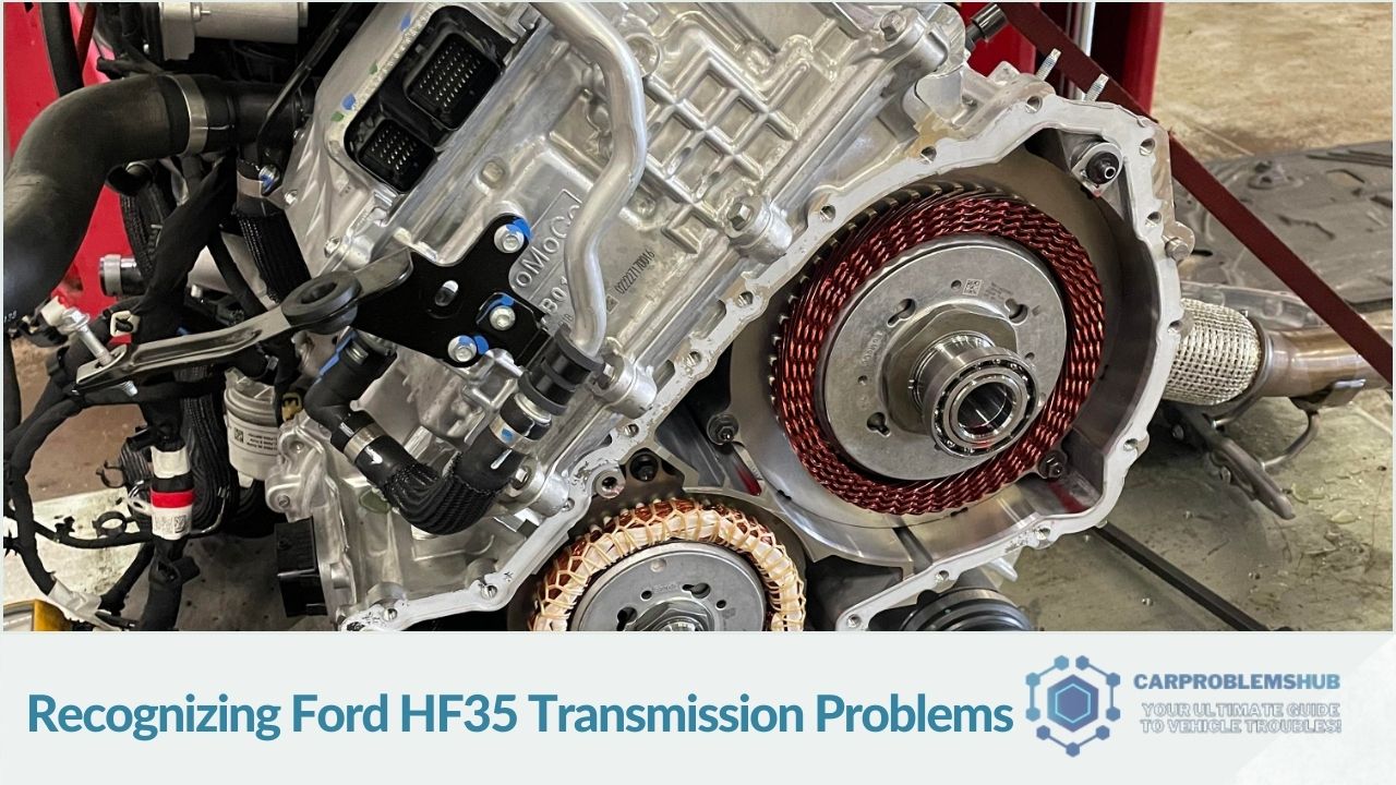 Key indicators and symptoms of problems in Ford HF35 transmissions.
