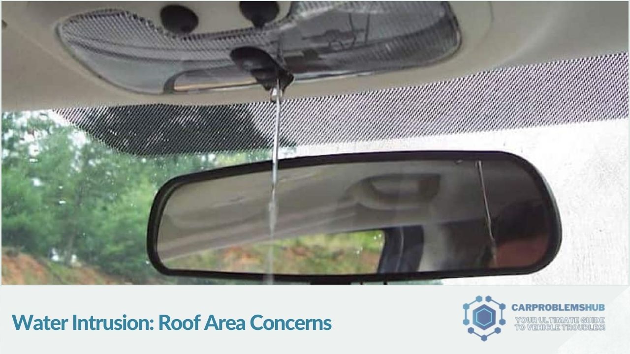 Issues related to water leaks in the roof area of the 2016 Jeep Patriot.