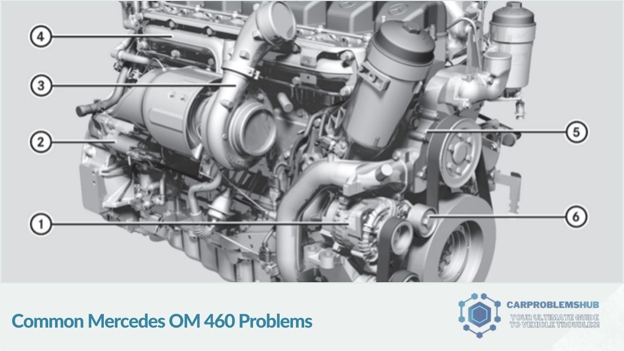 Overview of typical issues experienced with the Mercedes OM 460 engine.