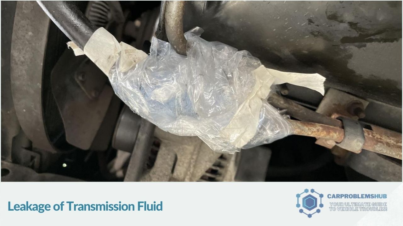 Description of transmission fluid leakage issues in Jeep Selec-Trac systems.