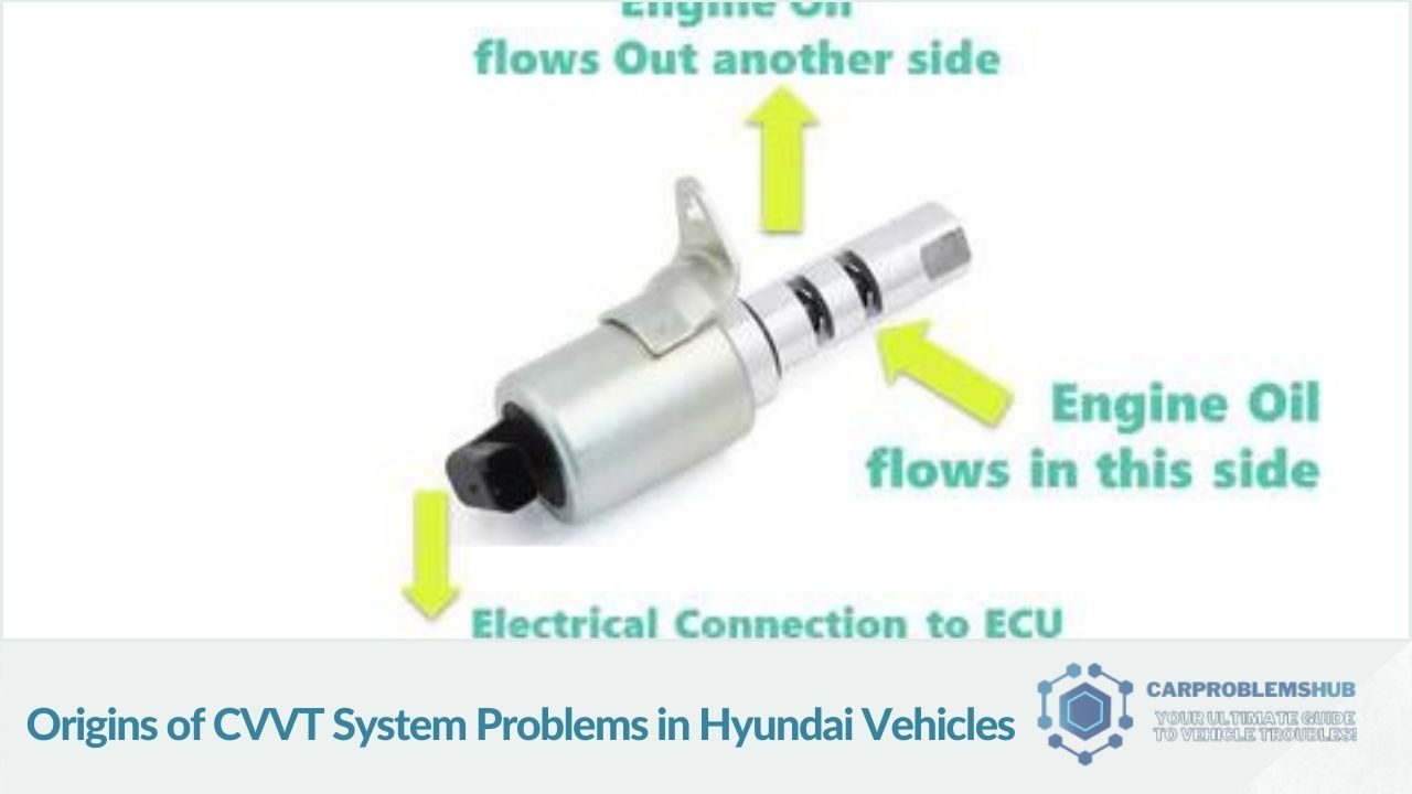 Potential causes leading to CVVT system issues in Hyundai vehicles.
