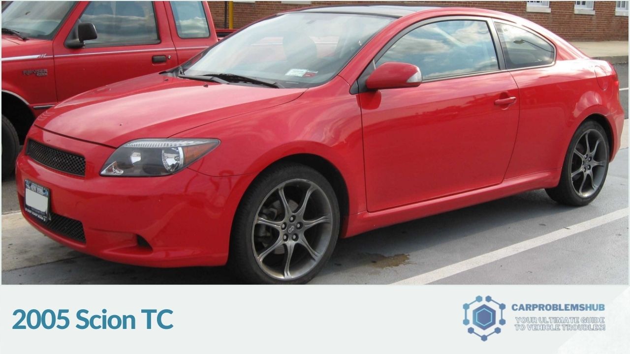 Highlighting the recommended 2005 model of the Scion TC.