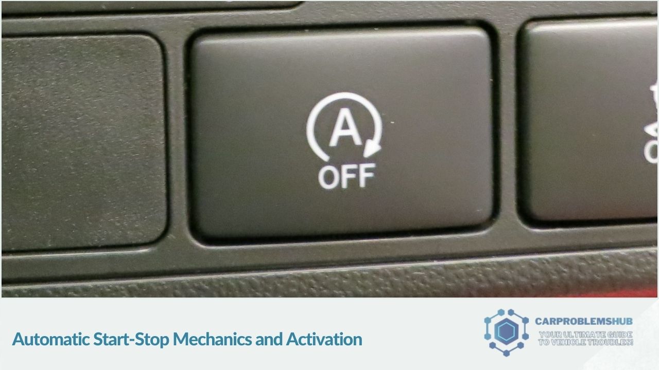 Explanation of how the automatic start-stop system operates and activates in vehicles.