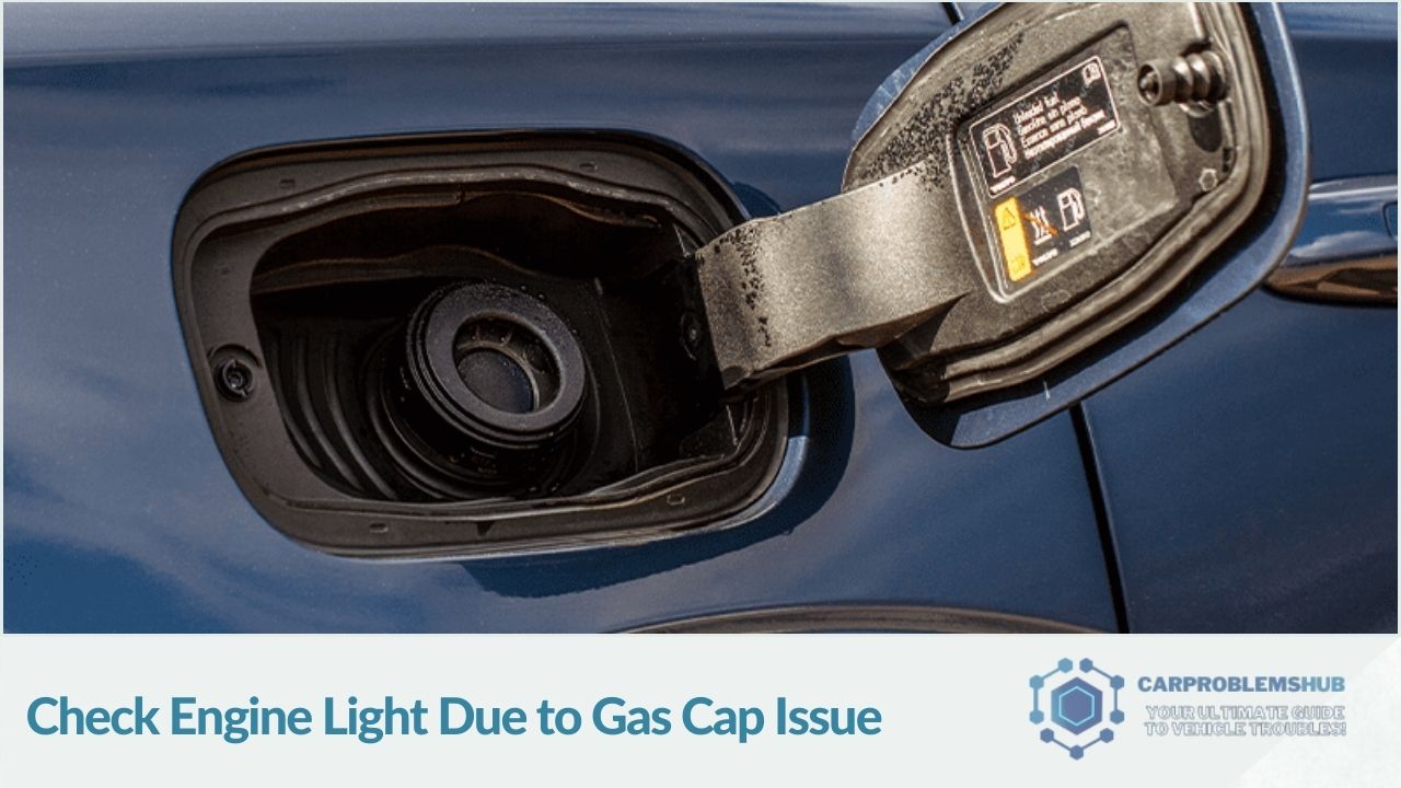 Activation of the check engine light caused by gas cap problems in the Chevrolet Equinox.
