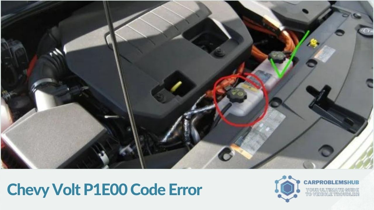 Steps and methods used to resolve the P1E00 error code in a Chevy Volt.