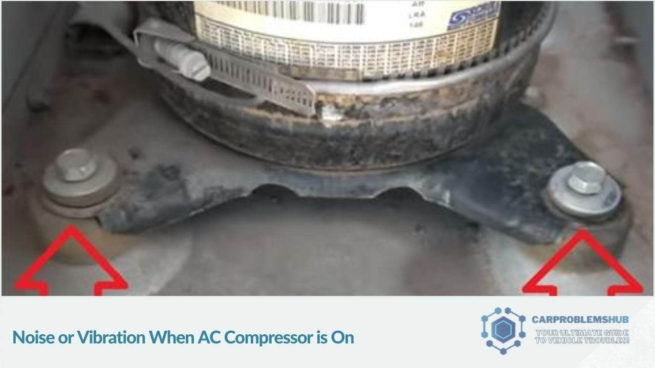 Audible noise or vibration issues linked to the AC compressor in the 2014 Kia Sorento.