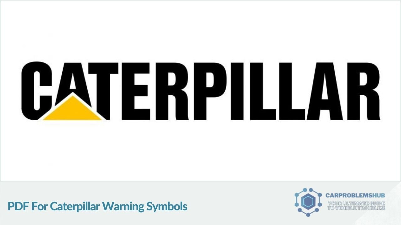 A downloadable PDF document containing detailed explanations of Caterpillar warning symbols.
