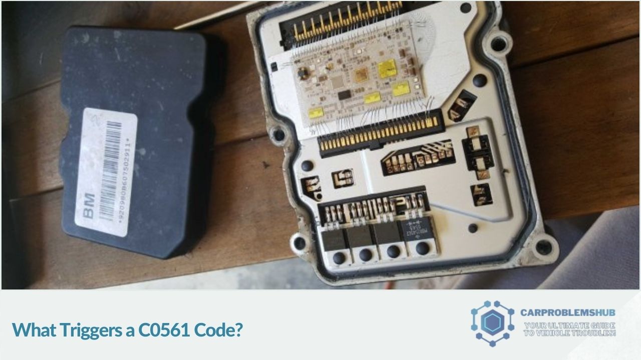 Factors leading to the C0561 code include issues with the ABS module, faulty wiring, or sensor problems.